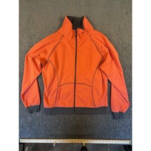 Silverwear New York Coral/pink Zip Up Athletic Apparel Jacket XL Long Sleeve